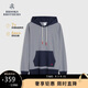 布克兄弟BrooksBrothers男士24早秋拼色橫條紋長袖連帽T恤B475-藏藍(lán)色M
