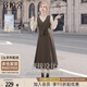 絲柏舍假兩件連衣裙2025秋裝新款女裝甜美風(fēng)拼接修身中長(zhǎng)裙