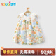 優(yōu)奇嬰兒衣服女寶寶夏季薄款背心連衣裙女童新款公主裙多巴胺碎花裙子