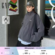 GAP女裝2025秋季新款刺繡logo搖粒絨寬松拉鏈立領(lǐng)外套保暖829622 灰色 M (165/88A) 亞洲尺碼