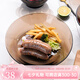 DURALEX多萊斯法國進(jìn)口餐盤微波爐耐熱家用餐具鋼化玻璃盤子透明色深盤 咖啡色21cm深盤-2只