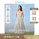 茵曼（INMAN）法式暈染女裝V領(lǐng)吊帶連衣裙2025夏季新品裙子 月藍(lán)  L 