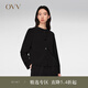 OVV【重磅真絲】2024春夏新款女裝鬼縐經(jīng)典圓領(lǐng)夾克外套 黑色（凈色）18 L
