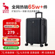 愛(ài)華仕行李箱20英寸男小型拉桿箱旅行箱女皮箱密碼箱飛機登機箱子燕尾黑