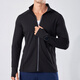 王后衛專(zhuān)業(yè)跑步外套秋冬季男女運動(dòng)夾克軟殼保暖馬拉松訓練長(cháng)袖速干上衣 黑色（男士） XL