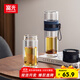 富光雙層玻璃杯 泡茶杯茶水分離杯子 高硼硅玻璃水杯商務男女士290ML