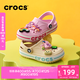 卡駱馳crocs貝雅卡駱班兒童洞洞鞋沙灘鞋男女童包頭拖鞋/207018/207019 芭蕾粉/糖果粉-6TG 35 (215mm)