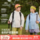 英氏（YEEHOO）兒童外套男女童上衣中大童裝三防沖鋒戶(hù)外運動(dòng)保暖秋裝 米白 170