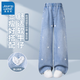 真維斯女童套裝2025春秋季兒童柔軟衛衣刺繡直筒牛仔褲女孩秋天休閑童裝 【直筒愛(ài)心刺繡牛仔褲】15 130 【推薦45-56斤】