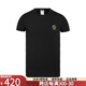 VERSACE JEANS COUTURE范思哲t恤 男士短袖t恤美杜莎金色徽標時(shí)尚潮流男裝 黑色 S