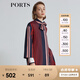 PORTS寶姿女裝2025春夏新款條紋撞色外套SL8C002KFD063 黑色-荼蘼粉條紋 S (4)