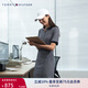 TOMMY HILFIGER【透氣舒適】夏季女珠地網(wǎng)眼滿印直筒顯瘦POLO裙連衣裙 黑白刺繡0G1 L