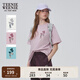 Teenie Weenie小熊T恤女2025年夏季新款活力清新休閑上衣圓領(lǐng)短袖T恤女 A-粉色 M