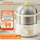 九陽(yáng)（Joyoung）煮蛋器 定時(shí)自動(dòng)斷電 小型不銹鋼多功能便攜式電蒸鍋 雙層煮雞蛋早餐神器GE320B