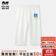 瑁恩·瑁愛(ài)（Mn·Mo）斷碼特價(jià)女童薄款萊卡棉七分褲女寶寶外出打底短褲休閑運動(dòng)褲 04#可愛(ài)小熊(米白) 120 建議身高110cm左右