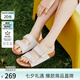 TOOMANYSHOES 延長假期 25新款夏季勃肯拖鞋女外穿厚底一腳蹬情侶情人節(jié)女鞋 米白色 39