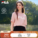 FILA 斐樂(lè )官方男女同款針織T恤2025年夏季純棉寬松休閑情侶短袖t恤