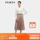 PORTS寶姿秋冬新款女裝優(yōu)雅印花中長(cháng)裙半身裙ALD9S004QPP019 BLACK M (6)