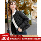 百圖betu女裝秋季新款羽絨服圓領(lǐng)短款小香風(fēng)撞邊羽絨外套2309T02 黑色 XS