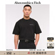 ABERCROMBIE & FITCH【重磅情侶款】男裝25夏季美式字母Logo圓領(lǐng)短袖T恤KI123-5060 黑色 XL (180/116A)