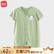 麥拉貝拉（MOLO BALO）中國風(fēng)嬰兒連體衣竹纖維哈衣春夏季竹棉透氣短袖男女寶寶爬服超萌 竹筍綠 73cm