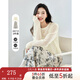 梵希蔓高級感亞麻套裝女2025年春秋季別致上衣碎花半裙氣質(zhì)三件套 16668 杏色 M
