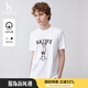 哈吉斯（HAZZYS）男裝 夏款男上衣卡通大狗圖案圓領(lǐng)短袖T恤男ASTZE0BBX69 米黃色OW XL （180/100A 50）