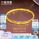六福珠寶七夕禮物 光影金足金蹦迪珠黃金手鐲金珠彈力手鐲 計(jì)價(jià) 約6.39克