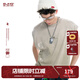 BJHG不計(jì)后果背心男2025新款潮牌夏 創(chuàng)可貼美式重磅運(yùn)動(dòng)無(wú)袖黑t恤坎肩 淺灰色 S
