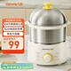 九陽(yáng)（Joyoung）煮蛋器 定時(shí)自動(dòng)斷電 小型不銹鋼多功能便攜式電蒸鍋 雙層煮雞蛋早餐神器GE320B