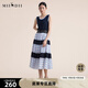 謎底背心連衣裙2022夏新款度假海邊風(fēng)仙女長(cháng)裙大擺裙子222ML0650 淺紫花 M