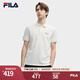 FILA 斐樂官方男子針織短袖POLO衫2025夏季新款簡約休閑基礎(chǔ)上衣 云菇白-WT XL 180/100A/XL