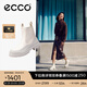 愛(ài)步（ECCO）切爾西靴女 女士百搭厚底增高牛皮靴 革新214793 砂礫灰/灰白色21479361068 36