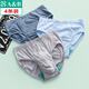 AB內褲【4條裝】高腰寬松棉質(zhì)褲頭男中老年男士大碼抗菌三角褲0922 混色 4條 2XL