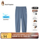 暇步士（Hush Puppies）【速干】童裝兒童長褲男童女童夏季經(jīng)典新款褲子輕薄簡約舒適 霧霾藍A 160 cm(偏大半碼)