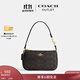 蔻馳（COACH）奧萊女包經(jīng)典標志老花NOLITA 19號手袋麻將包腋下單肩包手提包 IM/胡桃木色/黑色