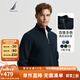 諾帝卡（NAUTICA）【商場同款】春夏新款經(jīng)典百搭多色全棉長袖翻領POLO男KO4308 藏青4NV XL