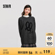 森馬毛衣女中長款寬松落肩圓領(lǐng)毛衫休閑慵懶2024新款冬季提花衣服 中花灰00513 175/96A/XXL