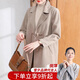 雪夕媽媽秋裝中長(cháng)款風(fēng)衣外套西裝上衣中老年女氣質(zhì)開(kāi)衫春秋款媽媽裝