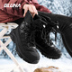 GLUNA戶(hù)外雪地靴男冬季防水防滑防寒雪地棉鞋東北哈爾濱旅游靴滑雪鞋女 暗夜黑-情侶款（抗寒加絨） 41 運動(dòng)鞋碼