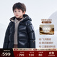 高梵兒童羽絨服黑金5.0鵝絨服男女童寶寶輕薄短款面包服保暖羽絨外套 YT黑色-小熊耳朵 110 【飛天鵝絨】