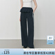 范思藍(lán)恩芭蕾運(yùn)動(dòng)風(fēng)假兩件休閑長褲子女2025夏新款蕾絲木耳邊2880 藏青色 L