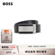 BOSS博斯【禮物】男士紋理飾面皮革雙面腰帶 001-黑色 EU:ONESI