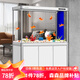 森森魚(yú)缸水族箱客廳落地大型底濾家用玻璃智能生態(tài)懶人金魚(yú)缸 珍珠白 屏風(fēng)款長(cháng)120*寬37*缸高93/柜高60cm