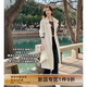 美洋（MEIYANG）北歐風(fēng)衣100+萊賽爾天絲可拆卸肩袢雙排扣外套R(shí)時(shí)尚休閑百搭外套 冷灰白長(zhǎng)版 M