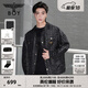 BOY LONDON【迷幻搖滾】秋季男女同款滿(mǎn)印金標夾克襯衫外套N23901 黑色 M