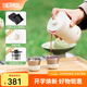 膳魔師（THERMOS）茶旅套裝戶(hù)外露營(yíng)旅行茶具便攜辦公保溫茶壺茶杯生日禮物TCMU 【升級(jí)涂層內(nèi)膽】雲(yún)白