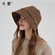 卡蒙（Kenmont）綿羊毛復古漁夫帽女2025新款秋冬防靜電盆帽大頭圍百搭顯臉小5305