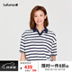 LAFUMA樂(lè )飛葉短袖T恤女 戶(hù)外休閑時(shí)尚條紋運動(dòng)polo衫 LFTS5BS65 藏青色NV M (38) 165/84A