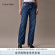 Calvin KleinJeans【復刻90系列】25早秋新款女ck純棉滿(mǎn)印直筒牛仔褲47C794G 3H6-牛仔藍 25